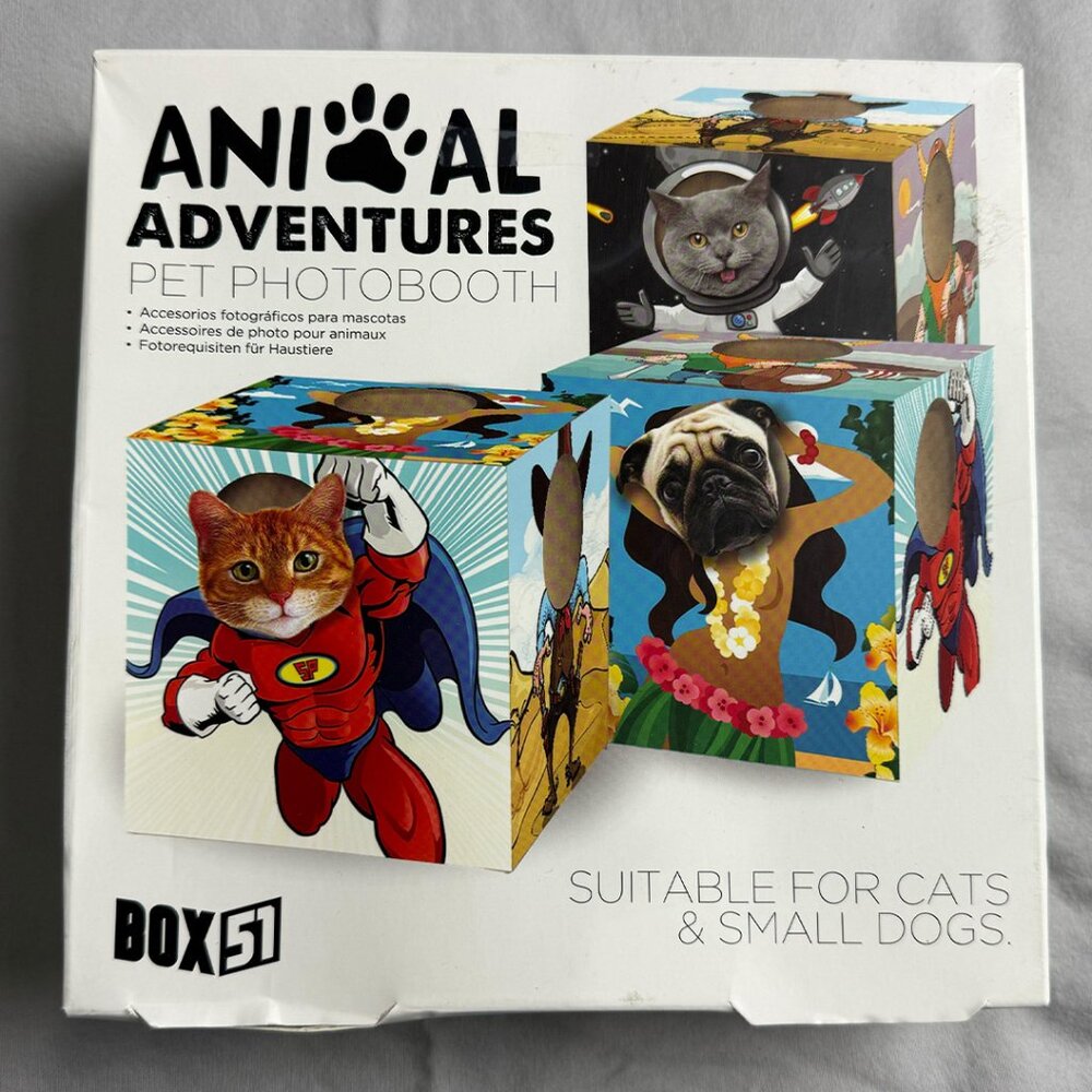 Animal Adventures Pet Photobooth – Fun Photo Cube for Cats & Small Dogs